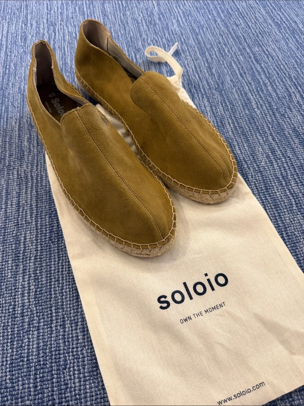 Soloio Beige Suede Espadrille Slip-On Loafers